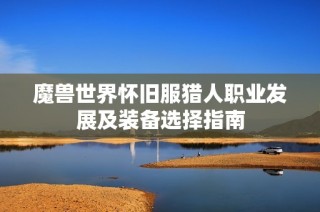 魔兽世界怀旧服猎人职业发展及装备选择指南
