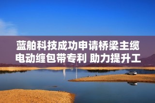 蓝舶科技成功申请桥梁主缆电动缠包带专利 助力提升工作效率