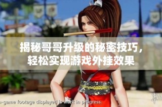 揭秘哥哥升级的秘密技巧，轻松实现游戏外挂效果
