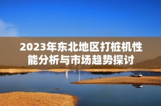 2023年东北地区打桩机性能分析与市场趋势探讨