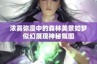 浓雾弥漫中的森林美景如梦似幻展现神秘氛围