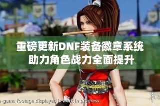 重磅更新DNF装备徽章系统 助力角色战力全面提升