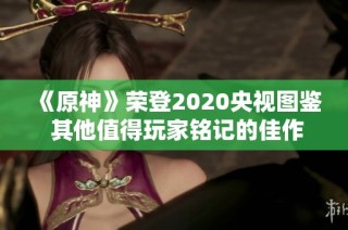 《原神》荣登2020央视图鉴 其他值得玩家铭记的佳作一览