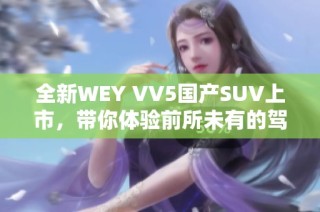 全新WEY VV5国产SUV上市，带你体验前所未有的驾驶乐趣