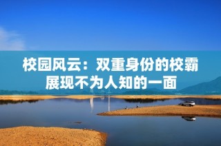 校园风云：双重身份的校霸展现不为人知的一面