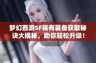 梦幻西游SF稀有装备获取秘诀大揭秘，助你轻松升级！