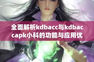 全面解析kdbacc与kdbaccapk小科的功能与应用优势