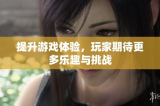 提升游戏体验，玩家期待更多乐趣与挑战