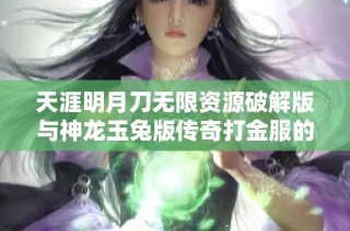 天涯明月刀无限资源破解版与神龙玉兔版传奇打金服的全面对比分析