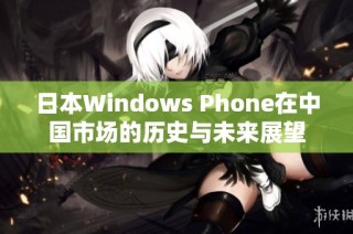 日本Windows Phone在中国市场的历史与未来展望