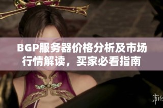 BGP服务器价格分析及市场行情解读，买家必看指南