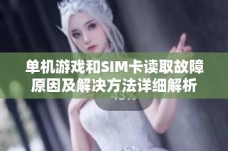 单机游戏和SIM卡读取故障原因及解决方法详细解析