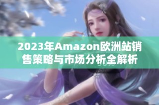 2023年Amazon欧洲站销售策略与市场分析全解析