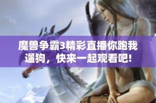 魔兽争霸3精彩直播你跑我遛狗，快来一起观看吧!