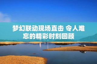 梦幻联动现场直击 令人难忘的精彩时刻回顾