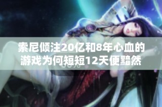 索尼倾注20亿和8年心血的游戏为何短短12天便黯然退场