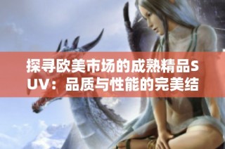 探寻欧美市场的成熟精品SUV：品质与性能的完美结合