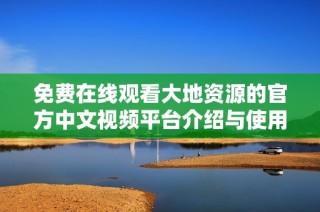 免费在线观看大地资源的官方中文视频平台介绍与使用指南