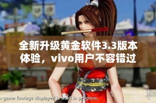 全新升级黄金软件3.3版本体验，vivo用户不容错过！