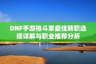 DNF手游格斗家最佳转职选择详解与职业推荐分析