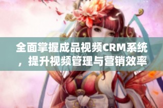 全面掌握成品视频CRM系统，提升视频管理与营销效率