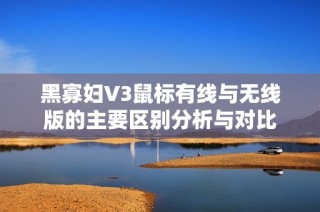 黑寡妇V3鼠标有线与无线版的主要区别分析与对比