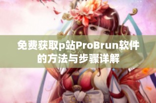 免费获取p站ProBrun软件的方法与步骤详解
