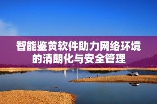 智能鉴黄软件助力网络环境的清朗化与安全管理