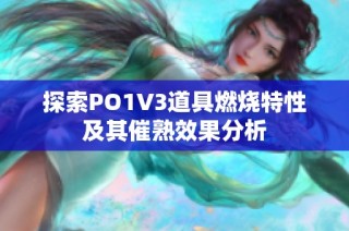 探索PO1V3道具燃烧特性及其催熟效果分析