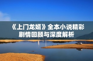 《上门龙婿》全本小说精彩剧情回顾与深度解析