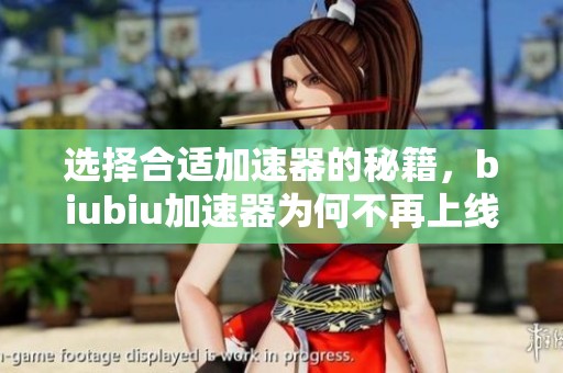 选择合适加速器的秘籍，biubiu加速器为何不再上线