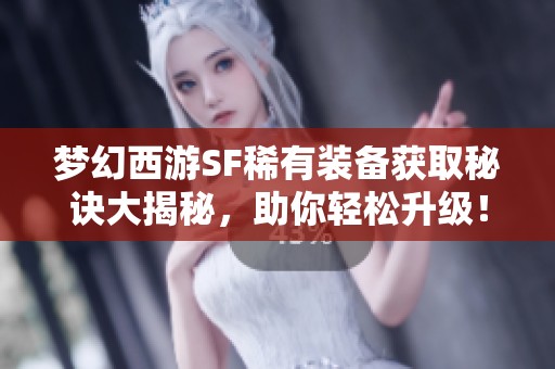 梦幻西游SF稀有装备获取秘诀大揭秘，助你轻松升级！