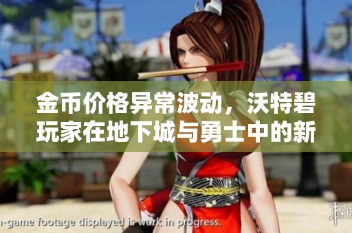 金币价格异常波动，沃特碧玩家在地下城与勇士中的新挑战