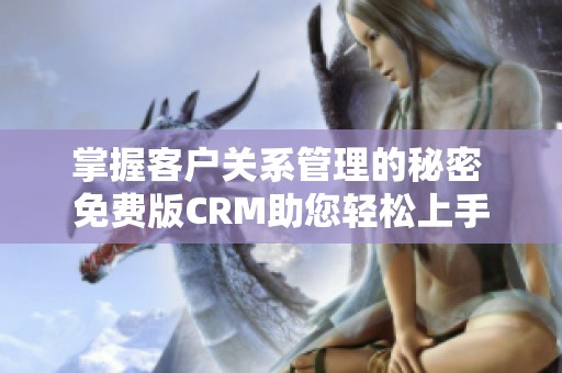 掌握客户关系管理的秘密 免费版CRM助您轻松上手