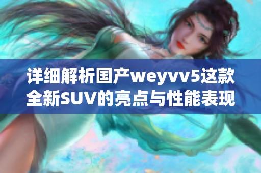 详细解析国产weyvv5这款全新SUV的亮点与性能表现