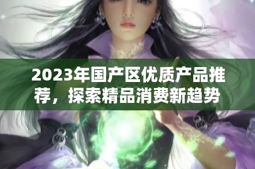 2023年国产区优质产品推荐，探索精品消费新趋势