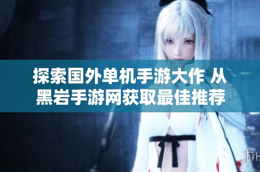 探索国外单机手游大作 从黑岩手游网获取最佳推荐