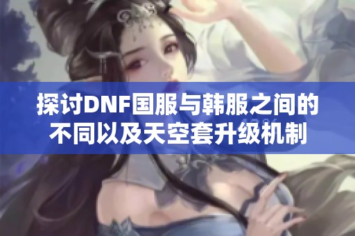 探讨DNF国服与韩服之间的不同以及天空套升级机制