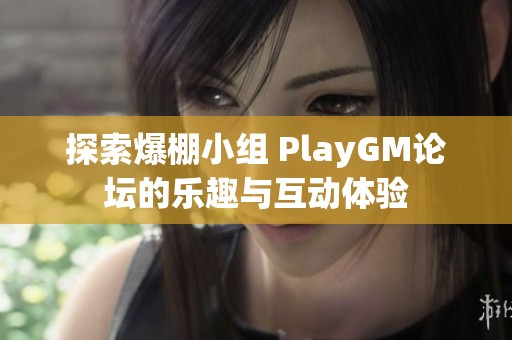 探索爆棚小组 PlayGM论坛的乐趣与互动体验