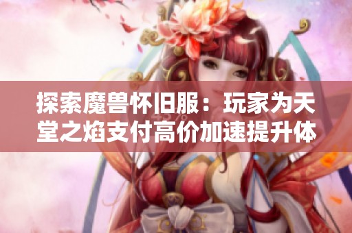 探索魔兽怀旧服：玩家为天堂之焰支付高价加速提升体验