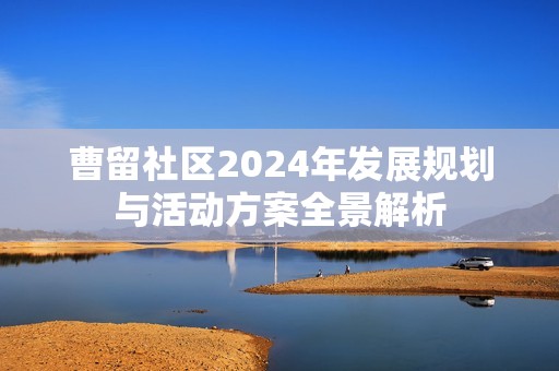 曹留社区2024年发展规划与活动方案全景解析