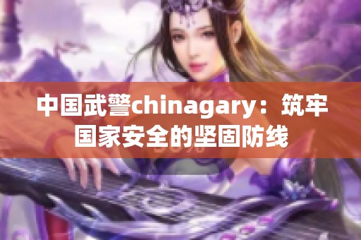 中国武警chinagary：筑牢国家安全的坚固防线