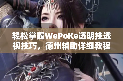 轻松掌握WePoKe透明挂透视技巧，德州辅助详细教程解析