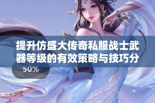 提升仿盛大传奇私服战士武器等级的有效策略与技巧分享