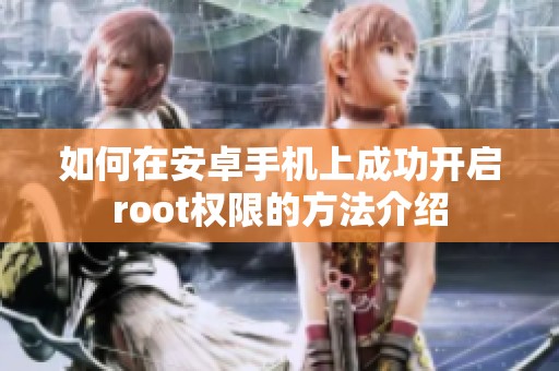 如何在安卓手机上成功开启root权限的方法介绍