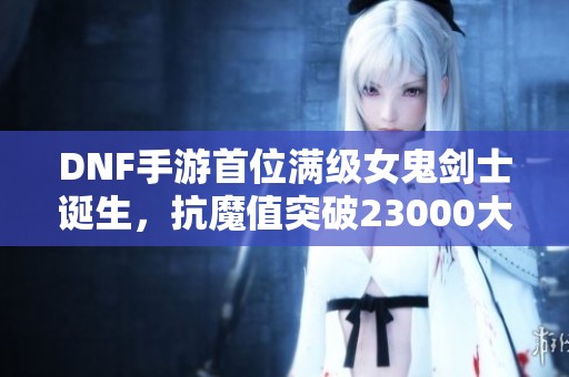 DNF手游首位满级女鬼剑士诞生，抗魔值突破23000大关！