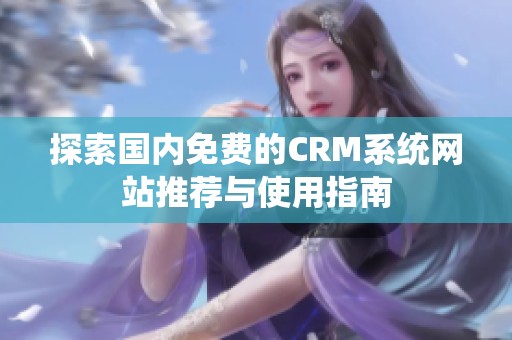 探索国内免费的CRM系统网站推荐与使用指南