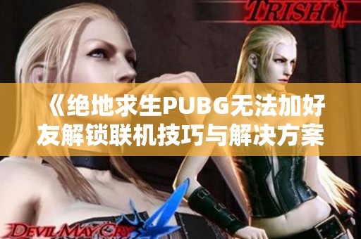 《绝地求生PUBG无法加好友解锁联机技巧与解决方案》