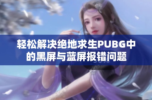 轻松解决绝地求生PUBG中的黑屏与蓝屏报错问题