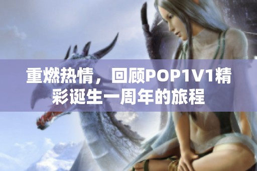 重燃热情，回顾POP1∨1精彩诞生一周年的旅程